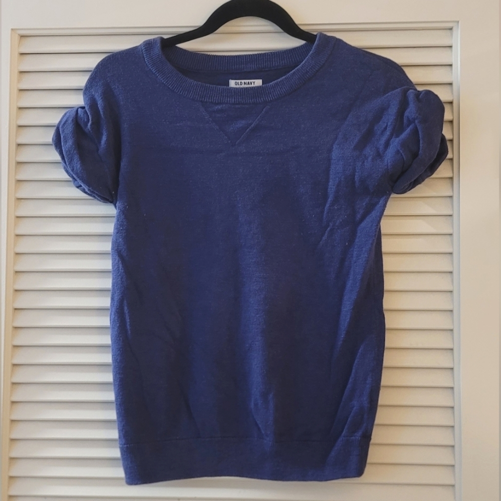 Old Navy - Hero Blue 100% Cotton Short-Sleeve Top